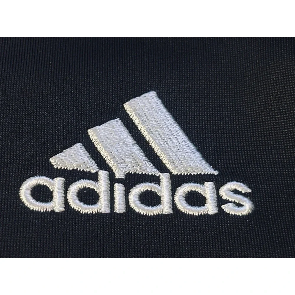 Adidas Track Jacket Youth 10/12 Black & White Stripes - Zip Up - Athletic Jacket